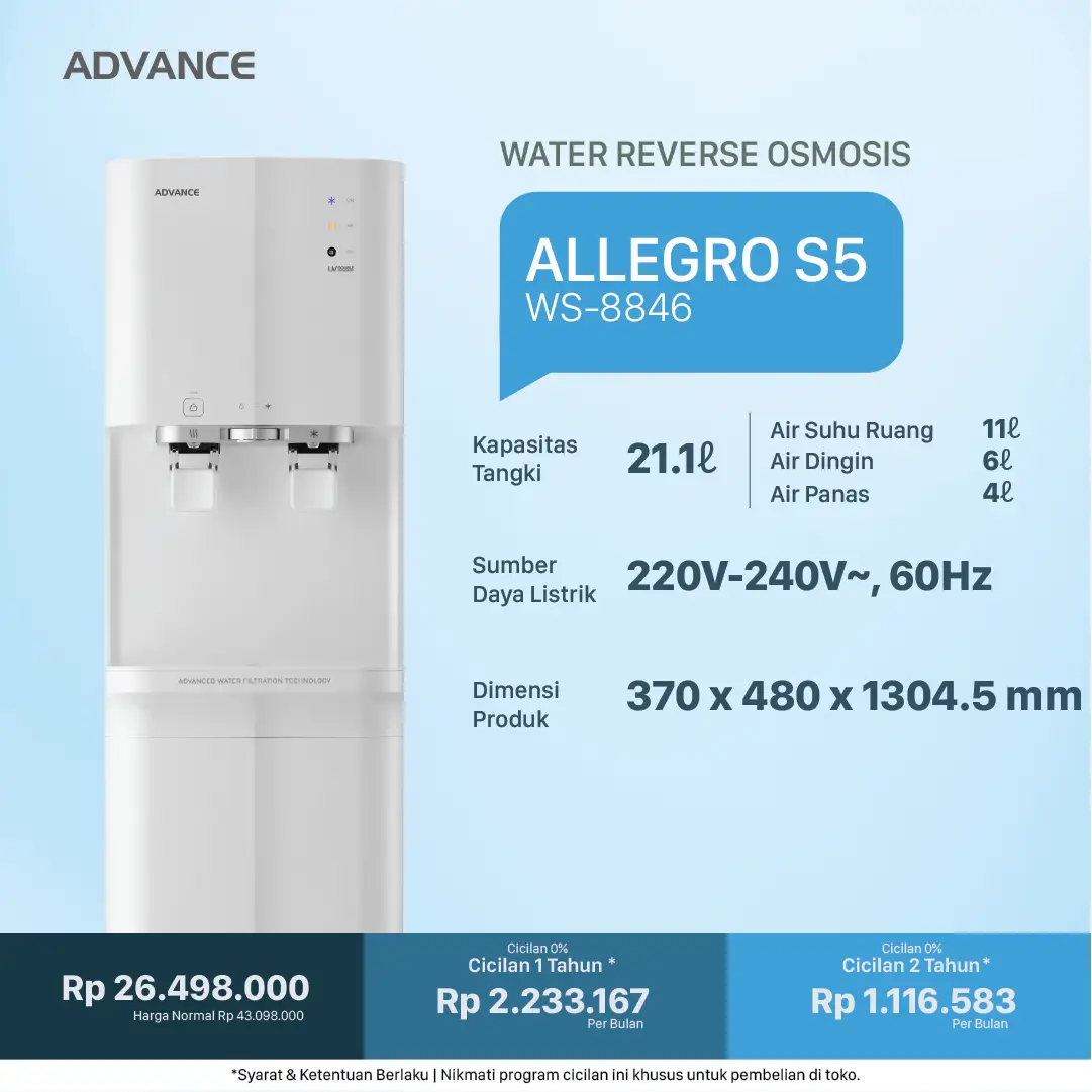 Allegro S5 WS-8846 Water Reverse Osmosis